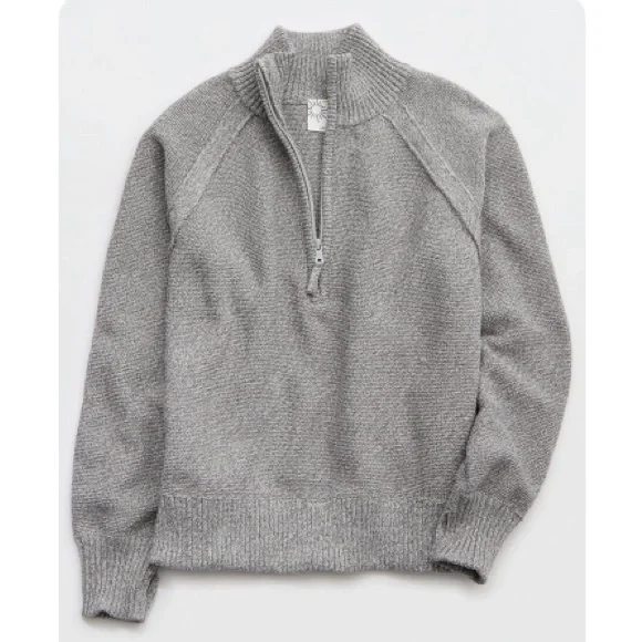 Aerie OFFLINE By Aerie Cool Down Quarter Zip Sweater - Picture 2 of 10